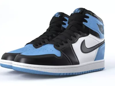 Jordan 1 Retro   PBR Low-poly 3D model