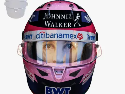 Perez helmet 2018 Low-poly 3D model