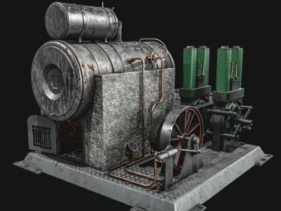 Steam Generator Low-poly 3D model