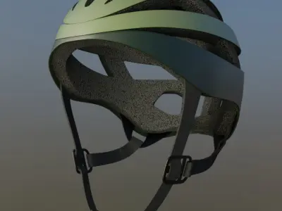 High-Poly Bicycle Helmet  3D model