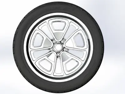 Custom wheels US Mags Spade for your scale model 3D print model