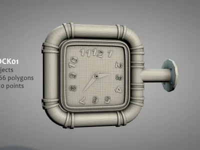 Recycled Pipe Clocks 3D model