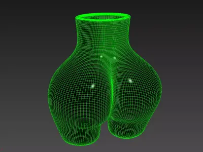 Female Body Desk Organizer 3D model 3D model