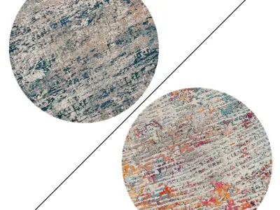 Round Rug Set 134 3D model