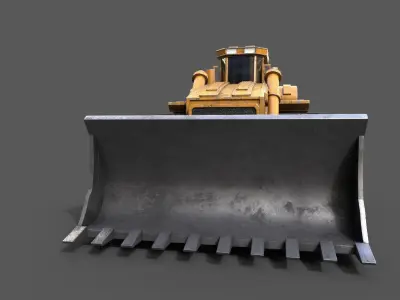 Bulldozer Low-poly 3D model by acuario-studios-info