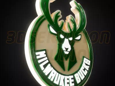 Milwaukee Bucks logo - Cinematic - 3D print 3D model