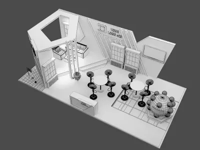 Booth Exhibition Stand a579e 3D model