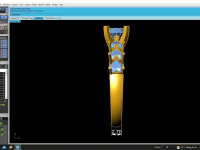 Luxury Crown Style Gemstone Ring 3D Model for Fine Jewelry 4804 3D print model