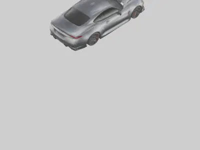 Performance Coupe with Turbocharger model Low-poly 3D model