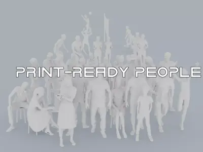 14 CASU2 SUMMER SPORT SITTELE SITTING PEOPLE SCANS MAN WOMAN 3D print model