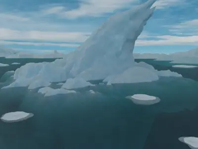 Glacier Iceburg Free 3D model