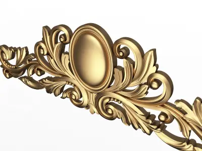 Carved Plaster Molding Decoration 09 Low-poly 3D model