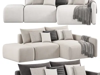 Portlend Serogo Sofa Low-poly 3D model