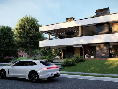 Porsche Taycan Turbo S 2022 Hight Resolution 3d model Model Low-poly 3D model