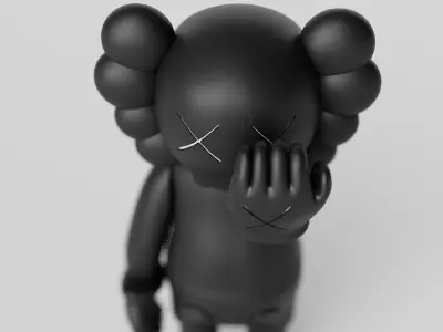 Kaws Figure Low-poly 3D model