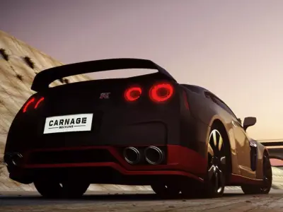 Nissan GTR Low-poly 3D model