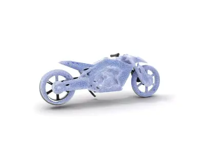 Sleek Black Motorcycle model pack Low-poly 3D model