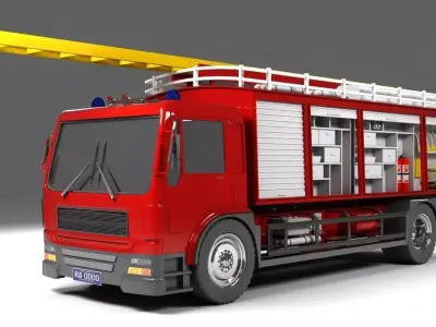 HGV Fire Truck 3D model