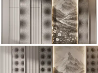 Decorative V80 Wall Panels 3D model