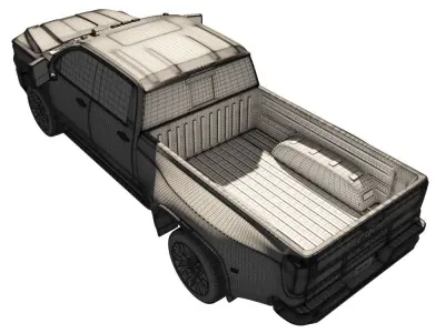 2020 Gmc Sierra Denali 2500 Hd Dual Wheels 3D model