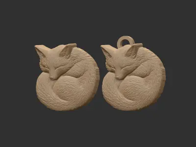 fox pentant  3D print model