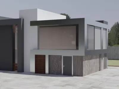 Modern House Exterior  Free 3D model