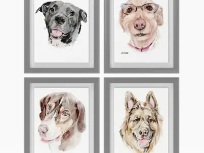 Art Frams 17- Happy Pet Art 3D model