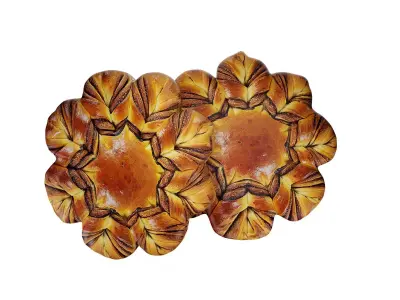 Nutella snowflake brioche Low-poly 3D model