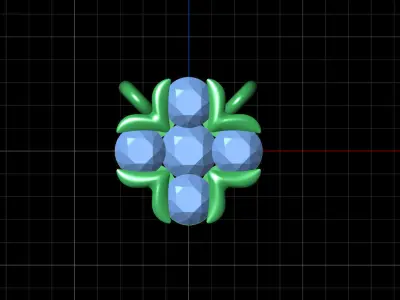 minimal with invisible gemstone setting pendant Free 3D print model