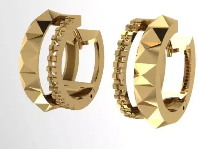 Set ring and earrings 3D print model