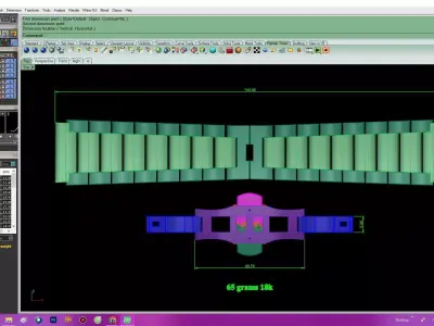 Luxury Metal Watch Bracelet with Deployant Clasp 80a 3D print model