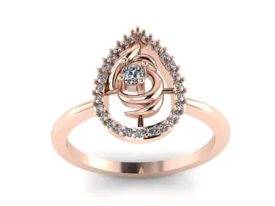 Jewelry Diamond Ring 3D Print Model 3D print model buy
