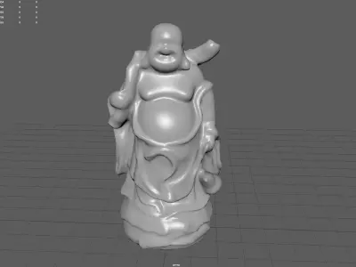 Laughing Buddha Statue Low-poly 3D model