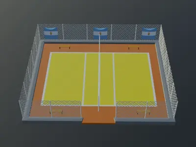 Volleyball Stadium - Argentina Low-poly 3D model
