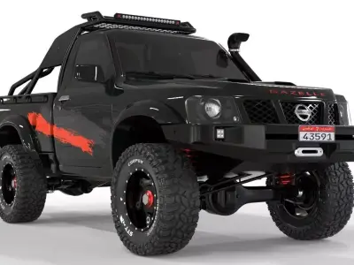 Nissan-Patrol-Y61-Gazelle-Pickup 4X4 3D model