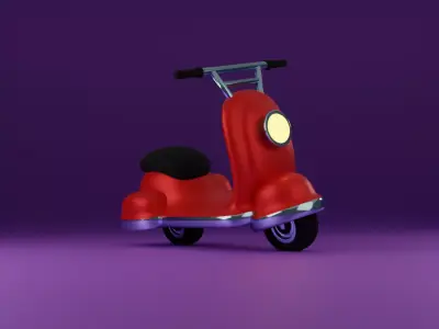 Low poly motorcycle Free low-poly 3D model