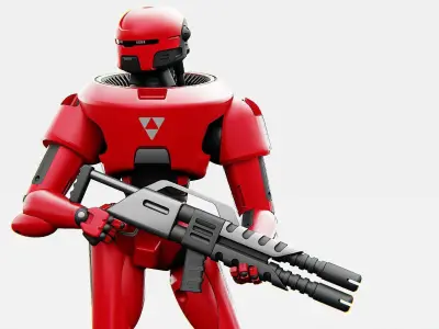 COLONY TROOPER X-3000 Rigged for Unreal Engine - Unity - MIXAMO 3D model