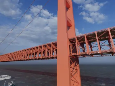 Golden Gate Bridge 3D model