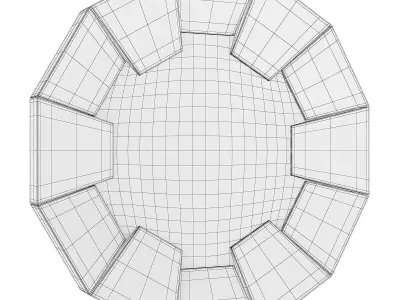 DARIAN GOLD MIRROR Low-poly 3D model