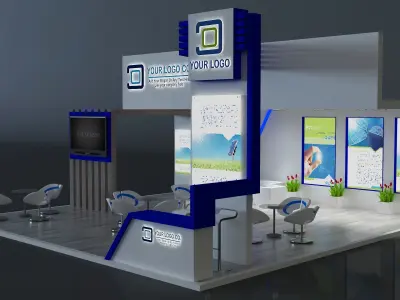  Booth Exhibition Stand a672d 3D model