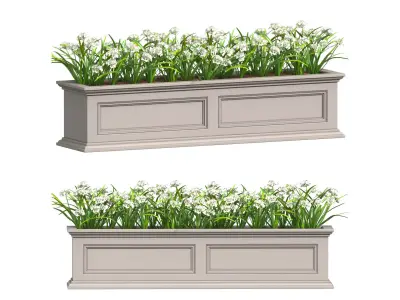 Window and Balcony Flower Box Pot 3D model get