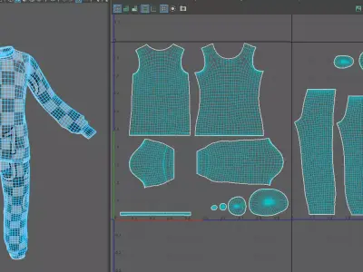Kid Outfit  GameReady Low-poly 3D model