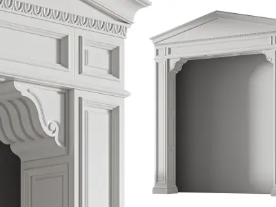  Classic Interior doorway 3D model