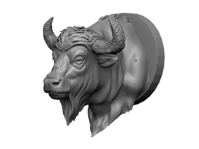 bison head 3D print model