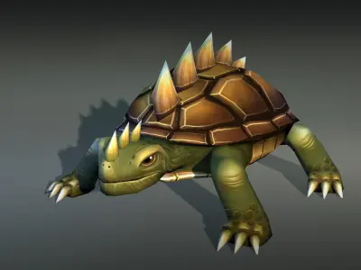 Animated Turtles Pack Low-poly 3D model