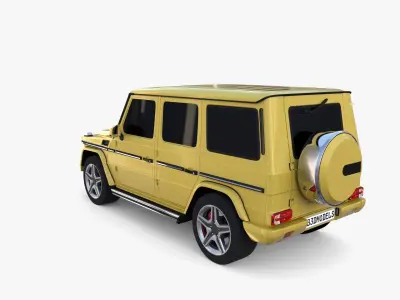 Generic Luxury SUV with interior 3D model