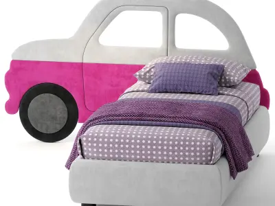 Bside Car bed with 2 variant 3D model