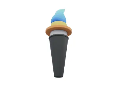 Torch Icon v1 002 Low-poly 3D model