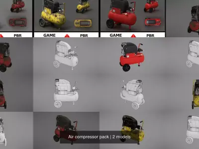 Air compressor pack 3D Model Collection