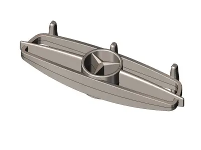 Open Mercedes Benz 300SL gullwing grille sculpture desk ornament 3D print model